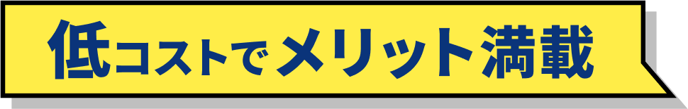 低コストでメリット満載